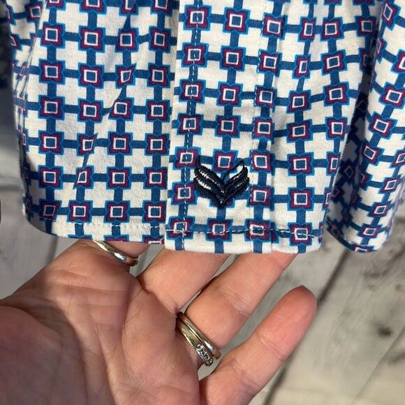 Buttercloth Regular Fit Geometric Print Long Sleeve Button Up Mens Size L - Picture 5 of 8